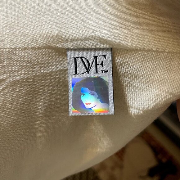 DVF Cream Lace Zarita 3/4 Sleeve Mini Dress with Super Soft Silk Blend Lining 2 - Picture 8 of 8